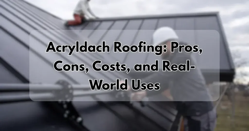 Acryldach Roofing: Pros, Cons, Costs, and Real-World Uses