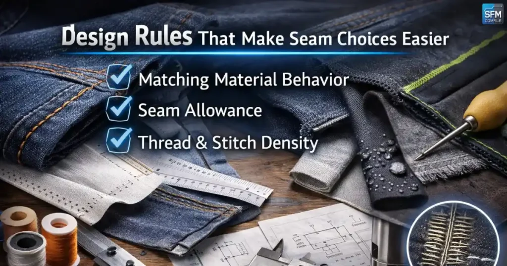 Design rules that make seam choices easier