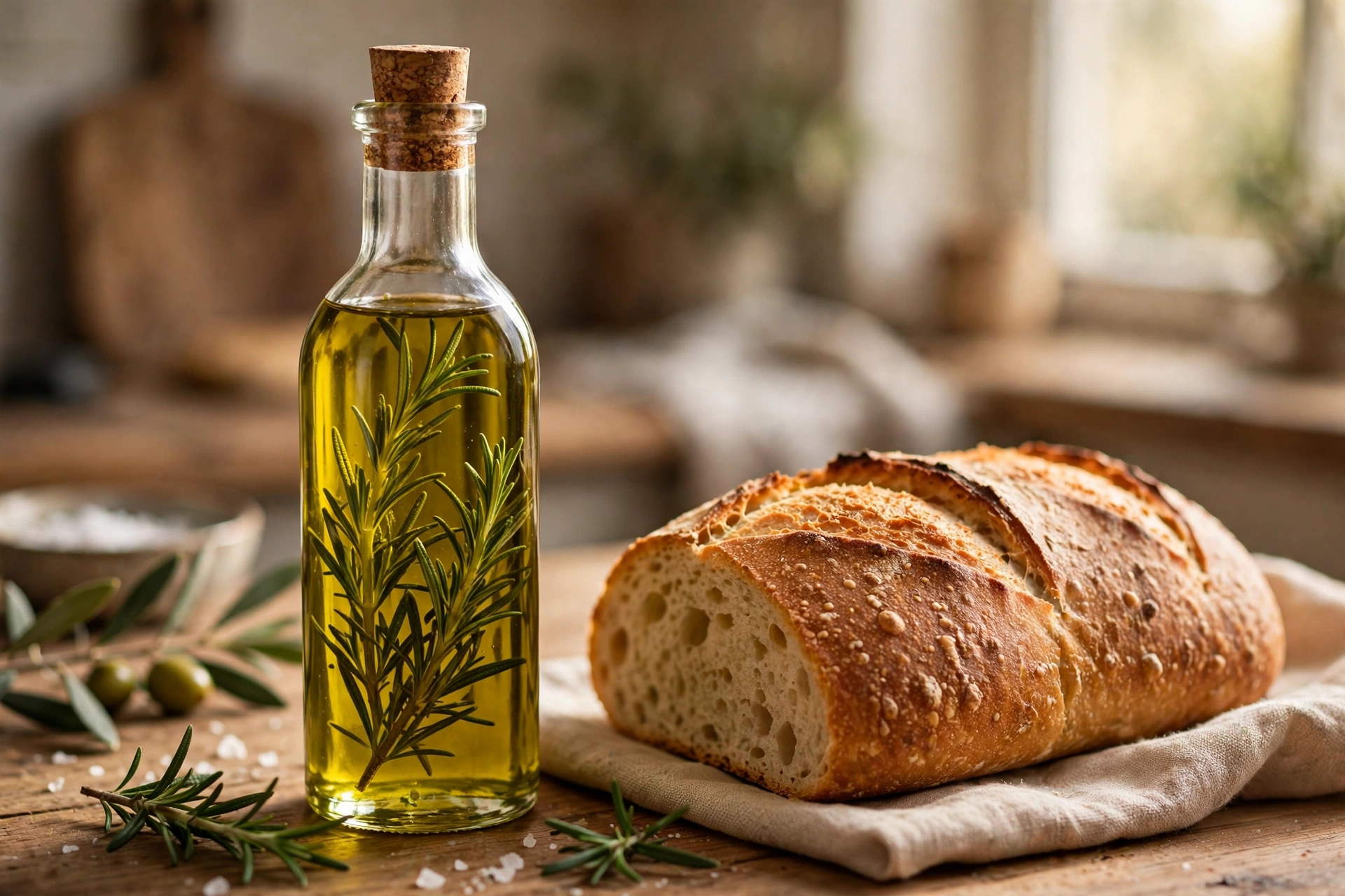 Infused olive oil gift bottle — homemade Christmas gift idea