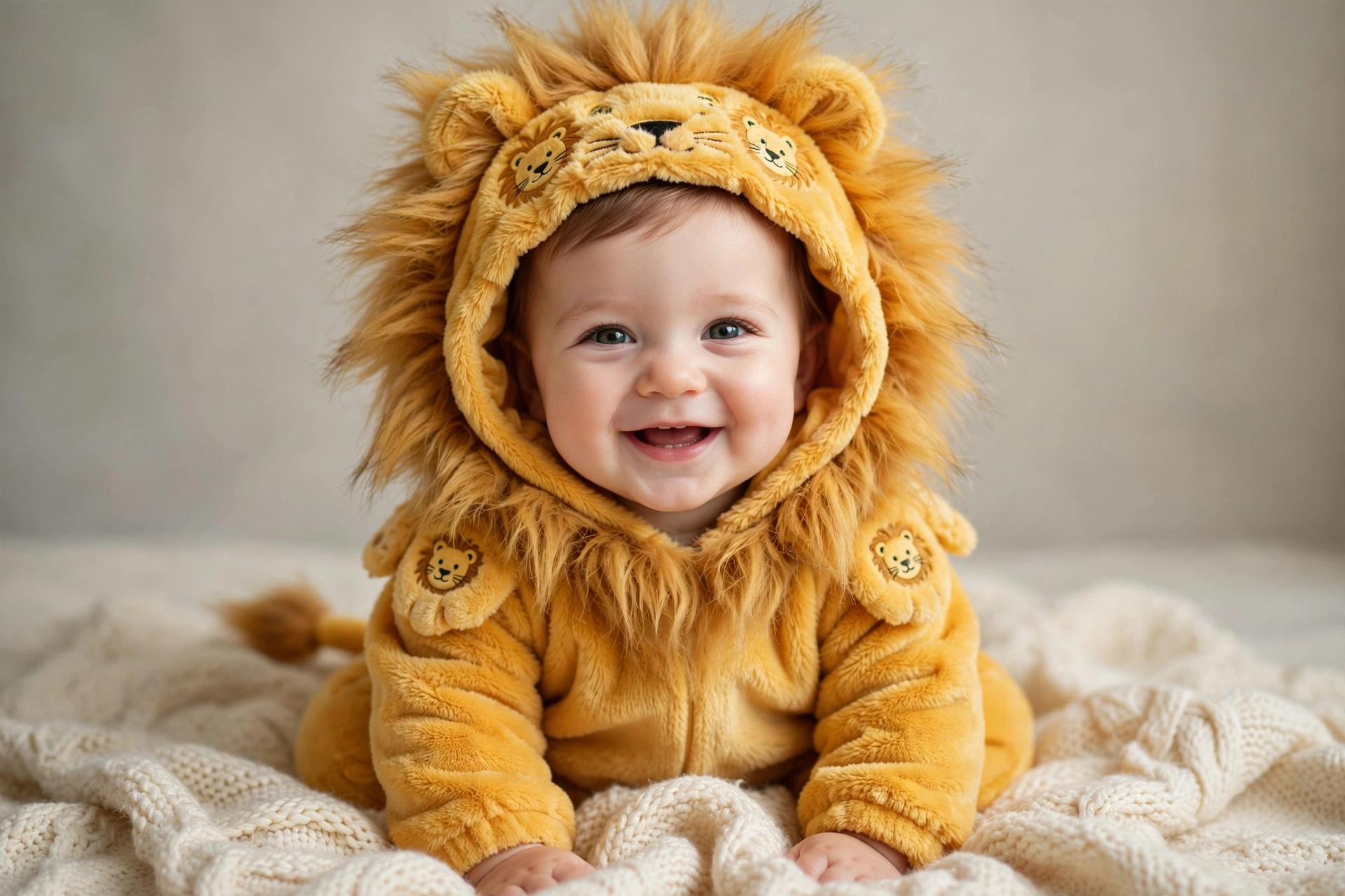 Little lion baby costume — baby's first Halloween costume idea