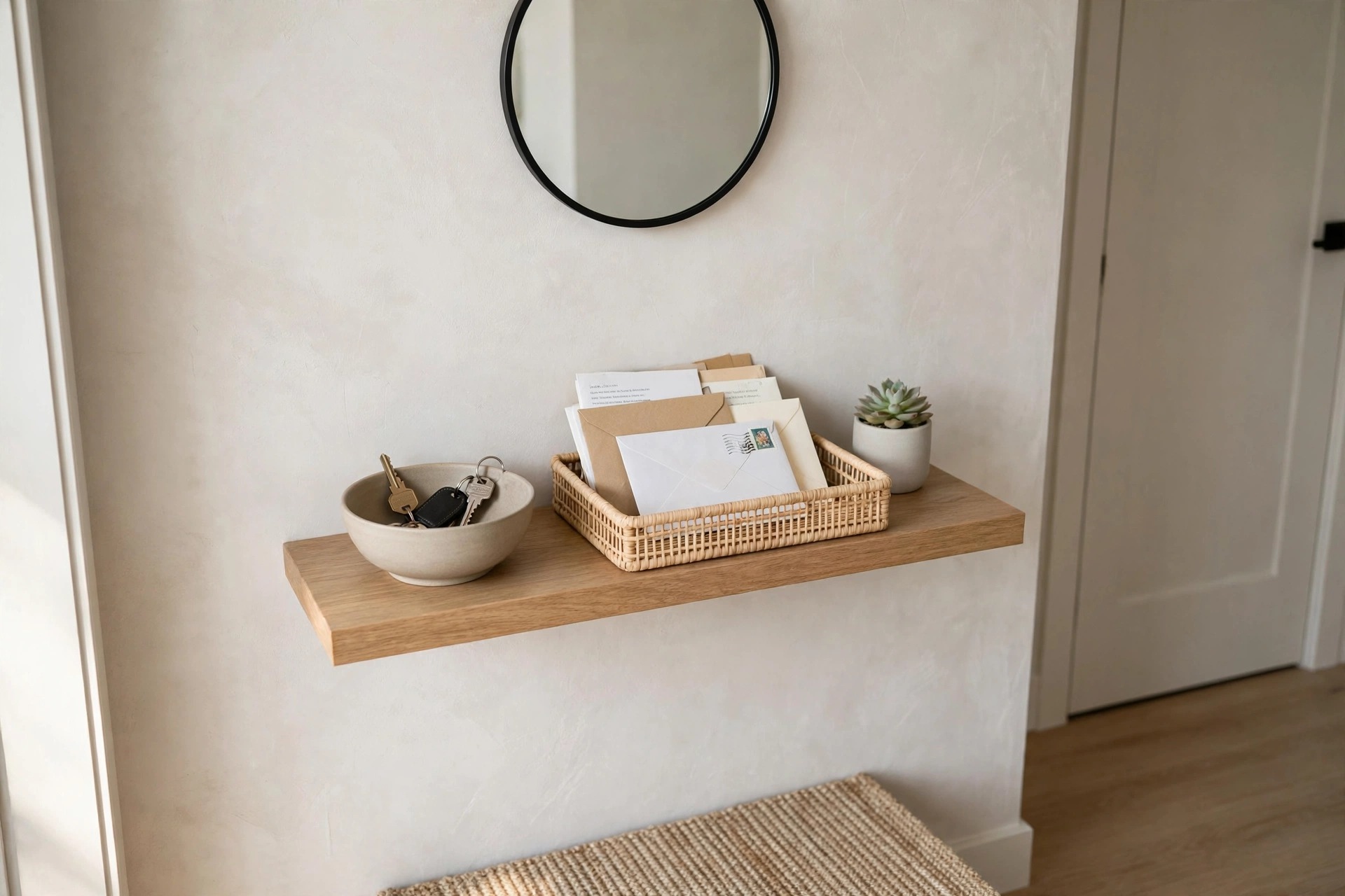 Floating shelf drop station — drop zone idea