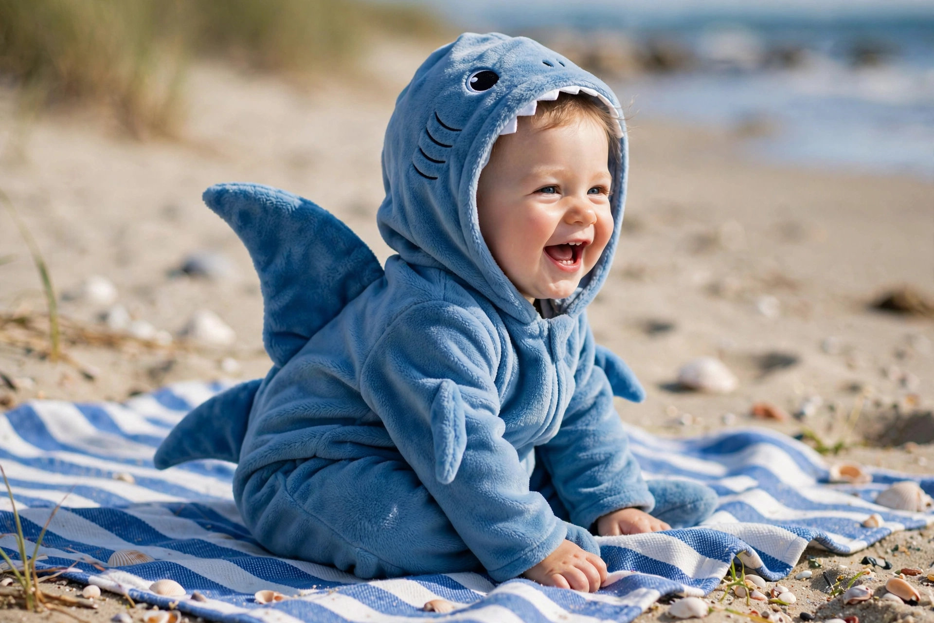Baby shark costume — baby's first Halloween costume idea