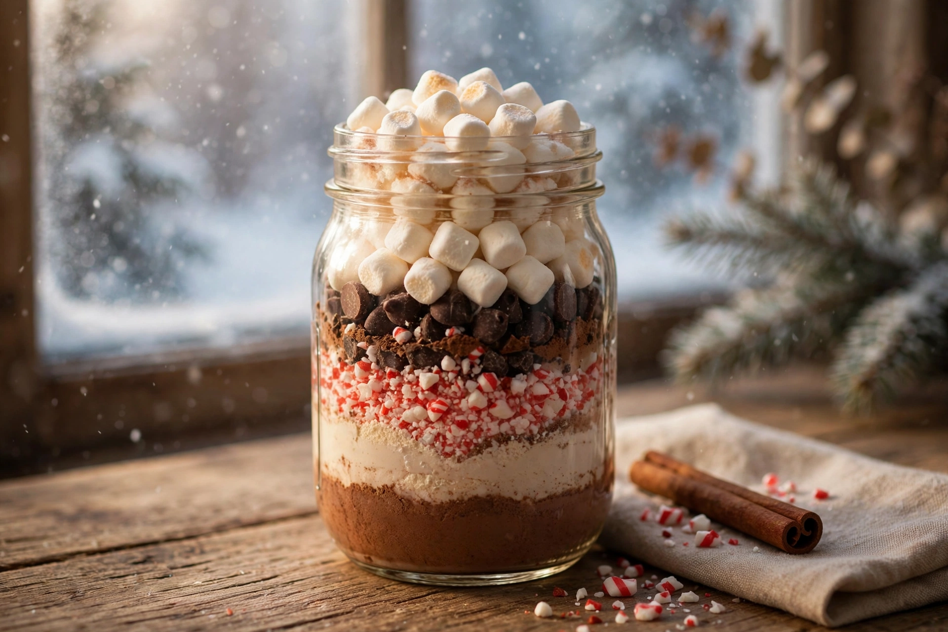 Hot cocoa mix jar — homemade Christmas gift idea