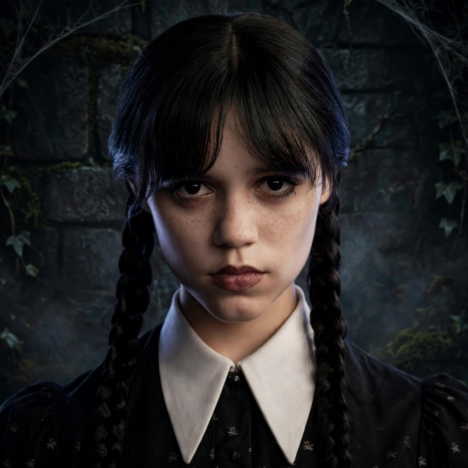 Wednesday Addams costume — brunette Halloween costume idea