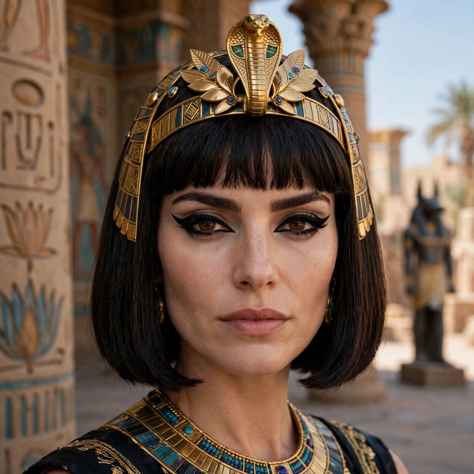 Cleopatra costume — brunette Halloween costume idea