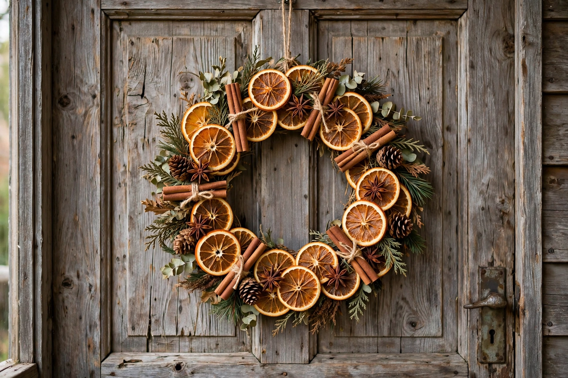 Dried orange slice wreath — Christmas wreath idea