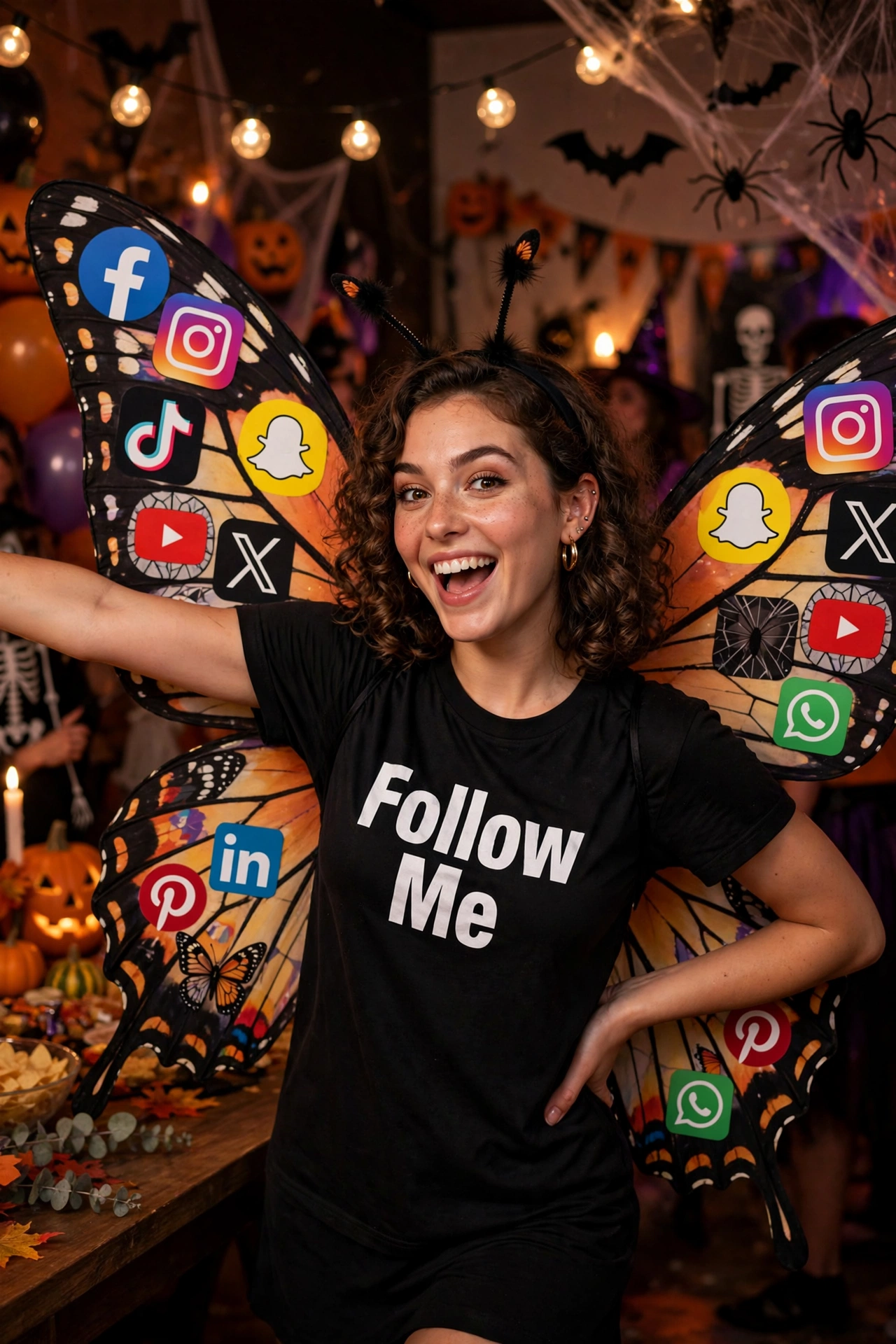 Social butterfly costume - funny Halloween costume idea