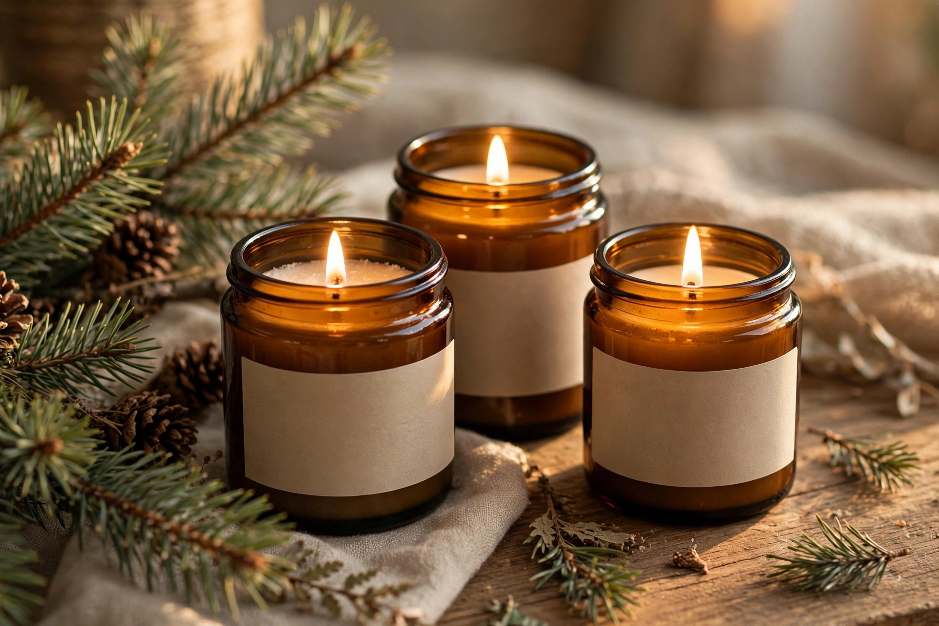 Hand-poured soy candle — homemade Christmas gift idea