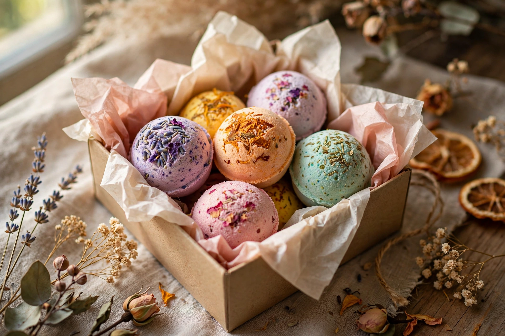 DIY bath bombs — homemade Christmas gift idea