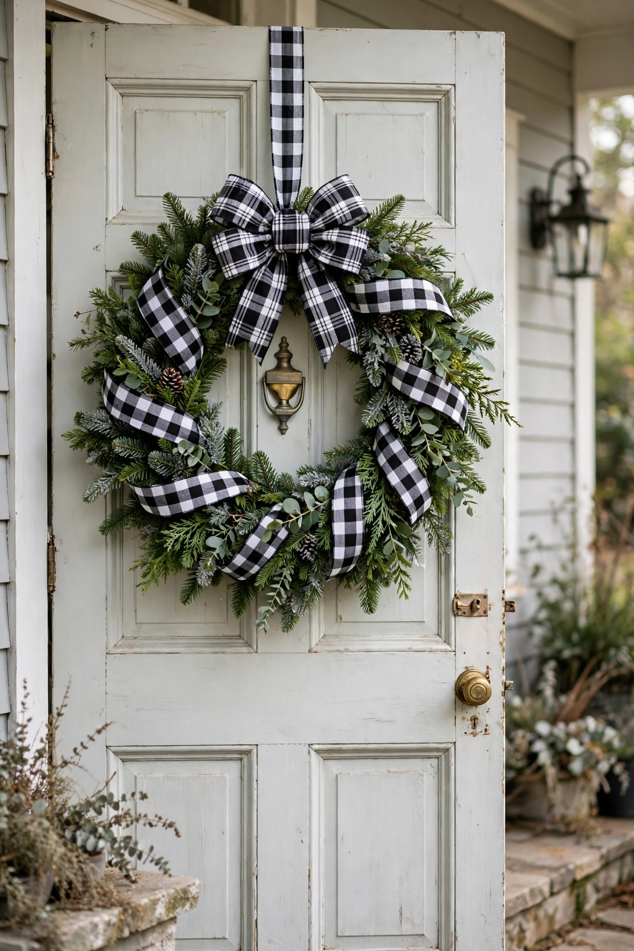 Buffalo check wreath — Christmas wreath idea
