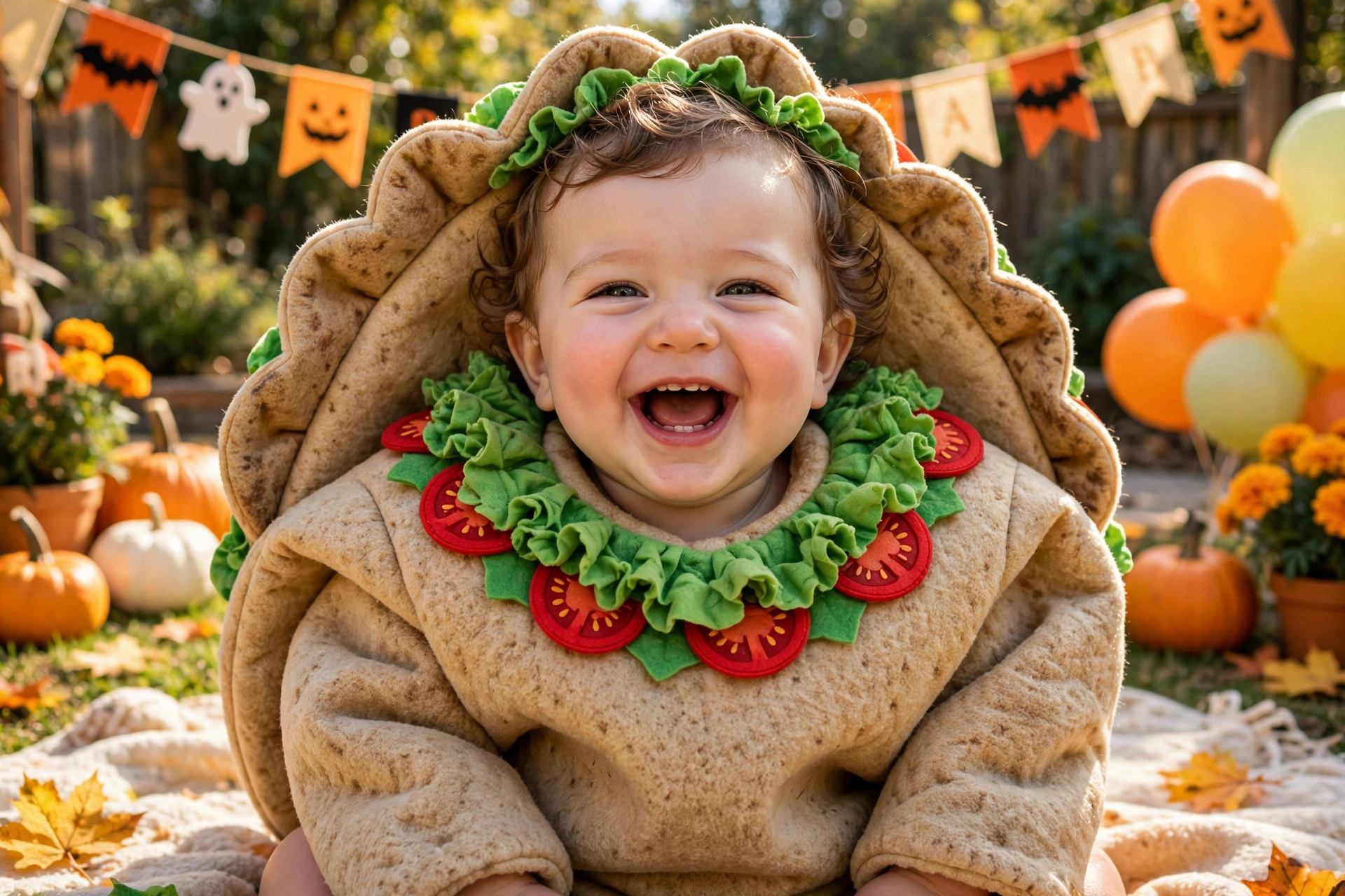 Baby taco costume — baby's first Halloween costume idea