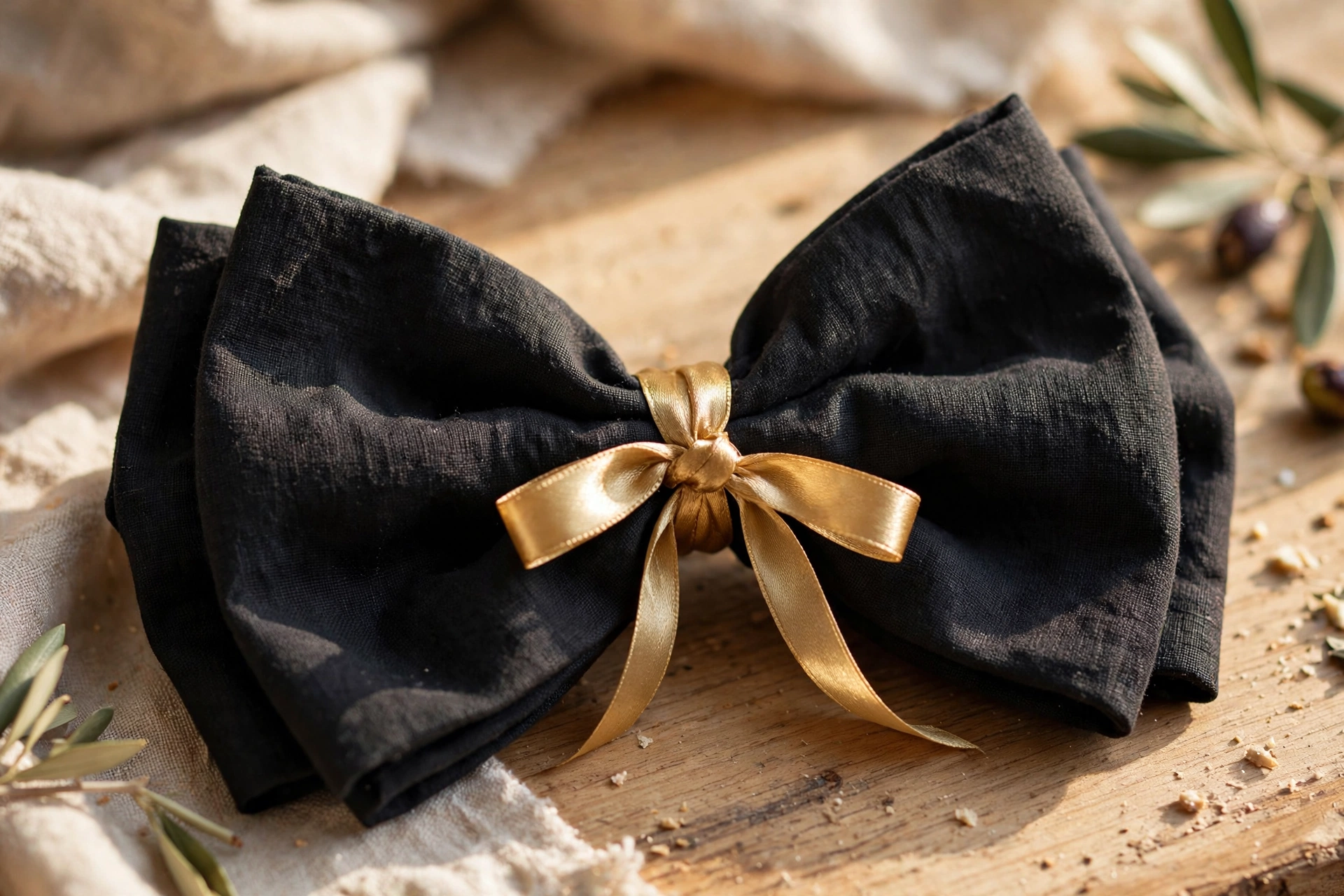 Bow tie napkin fold — Christmas napkin folding idea