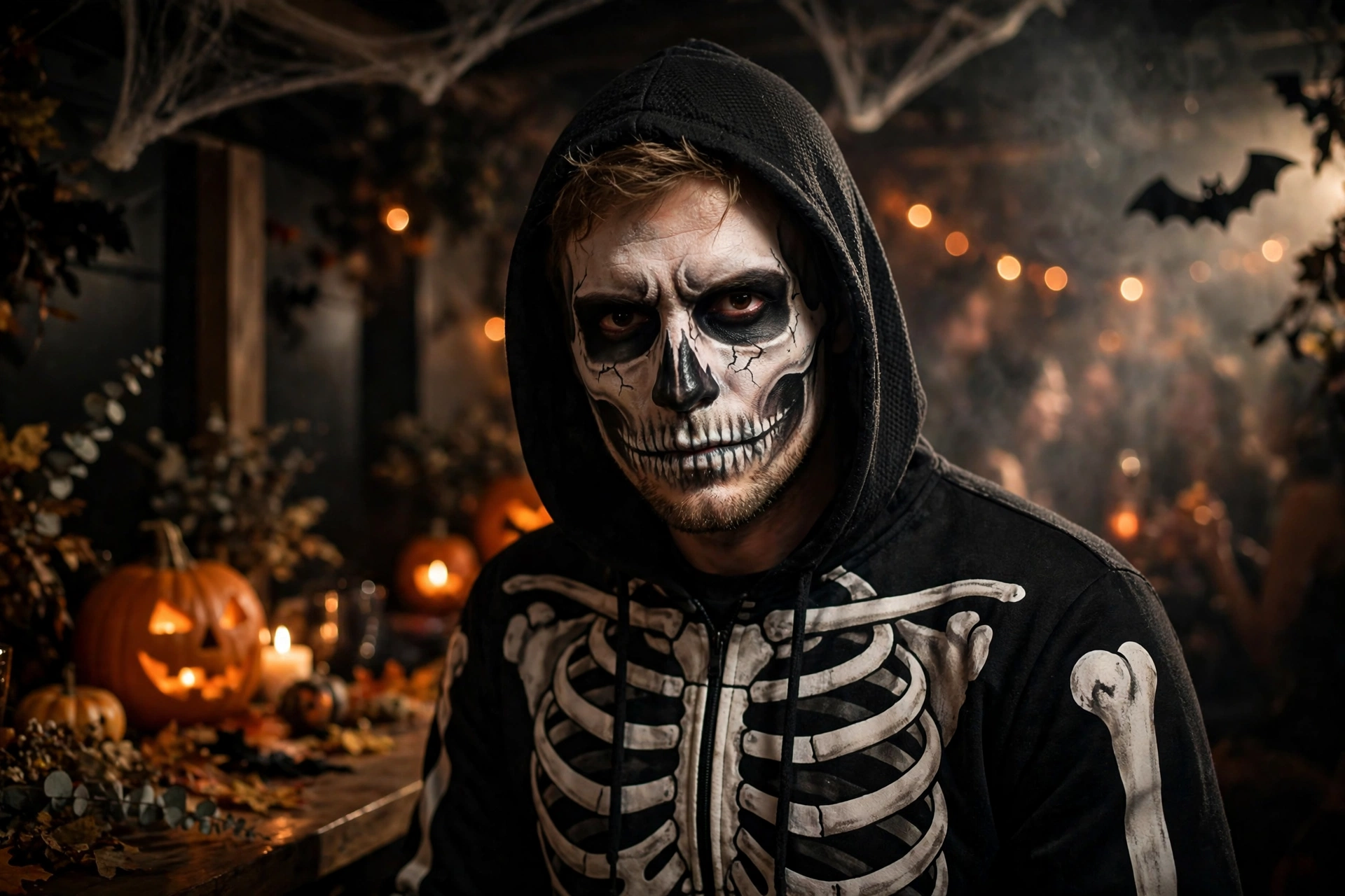 Skeleton suit costume — Halloween costume idea for guys