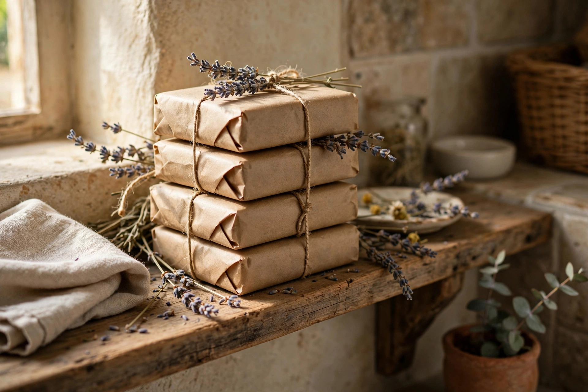 Handmade soap bars — homemade Christmas gift idea
