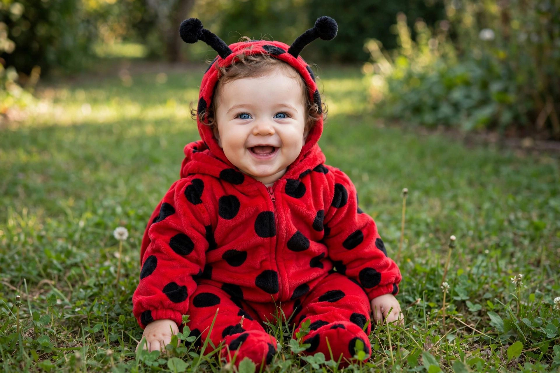 Ladybug baby costume — baby's first Halloween costume idea