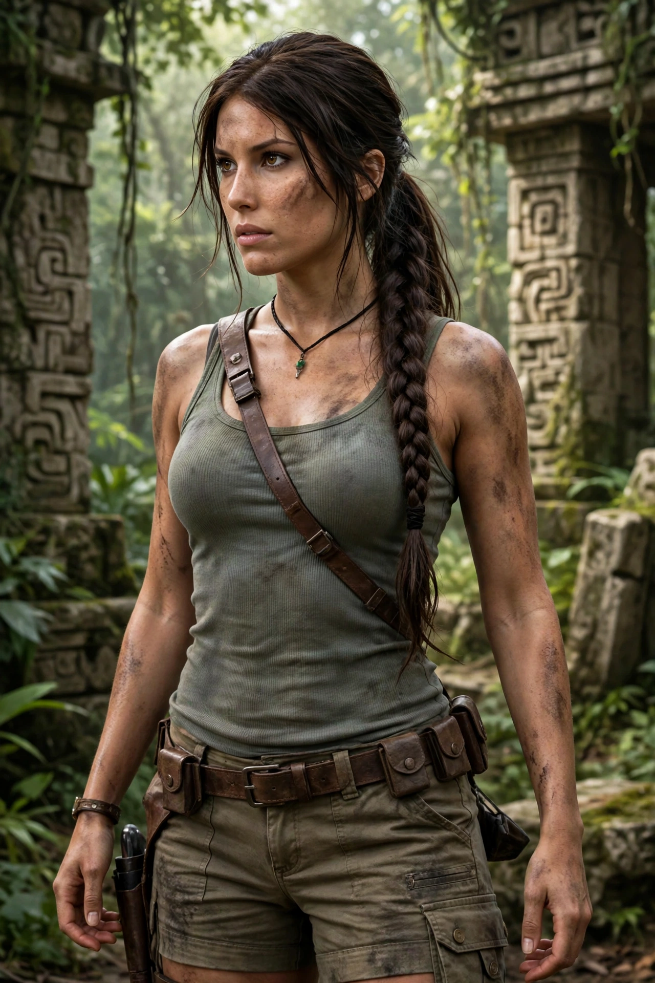 Lara Croft costume — brunette Halloween costume idea
