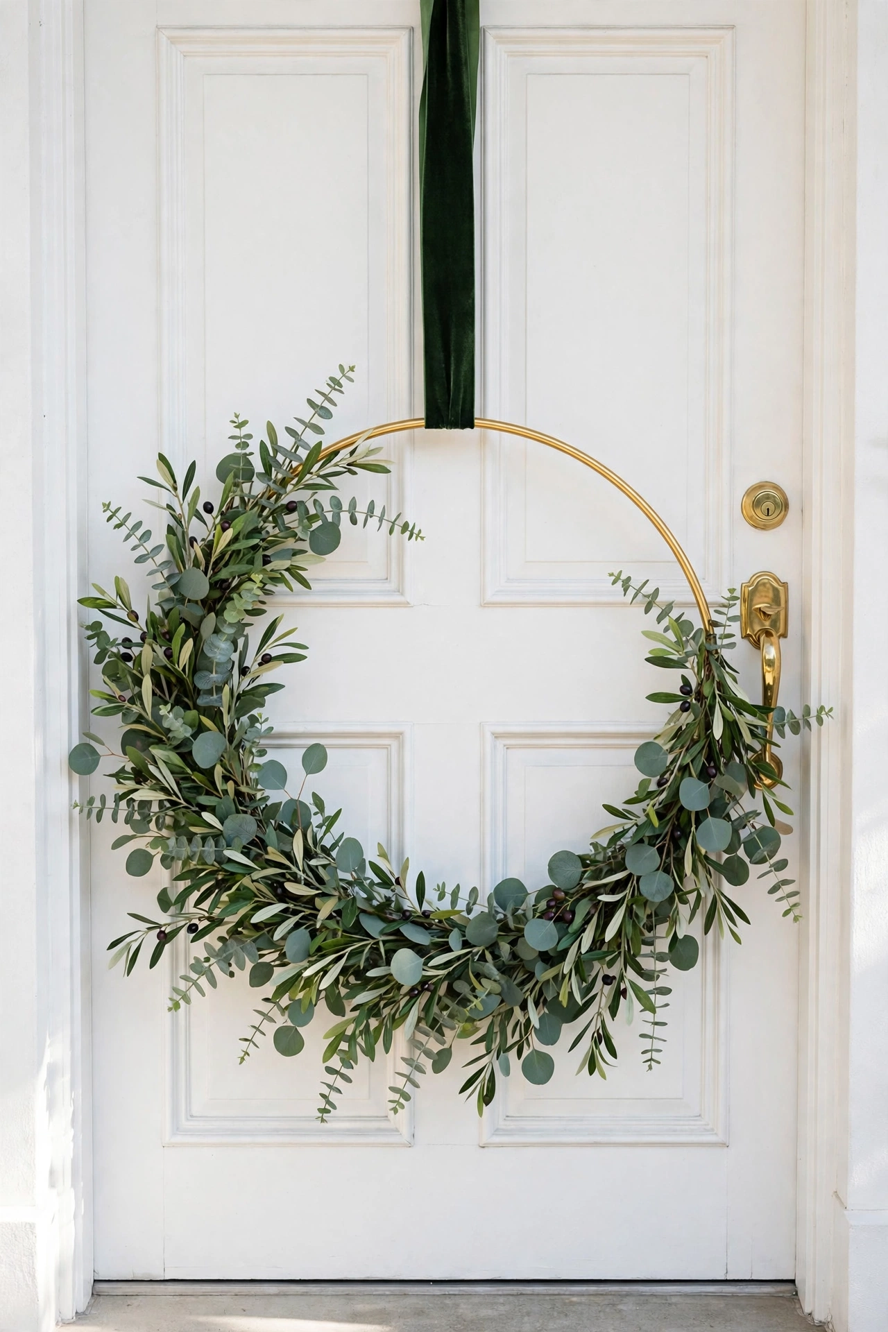 Gold hoop wreath — Christmas wreath idea