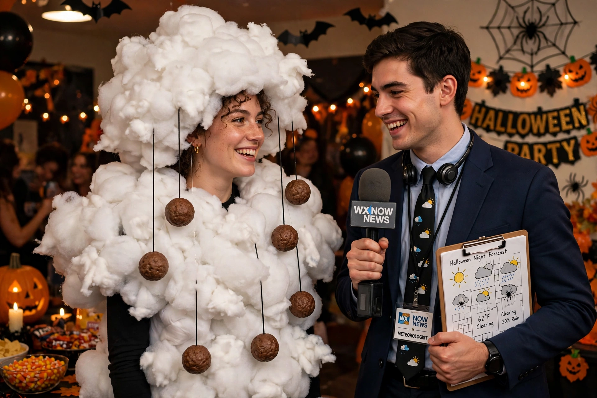 Cloud with a chance of meatballs costume - funny Halloween costume idea