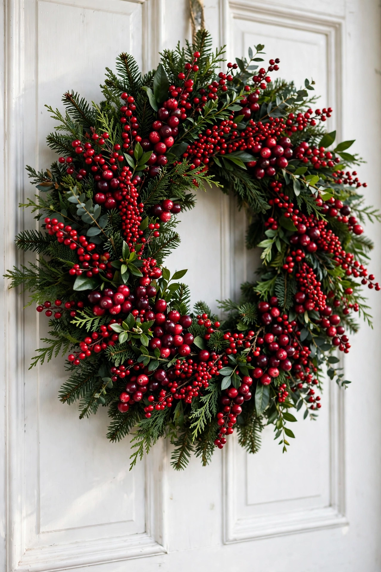 Cranberry berry wreath — Christmas wreath idea
