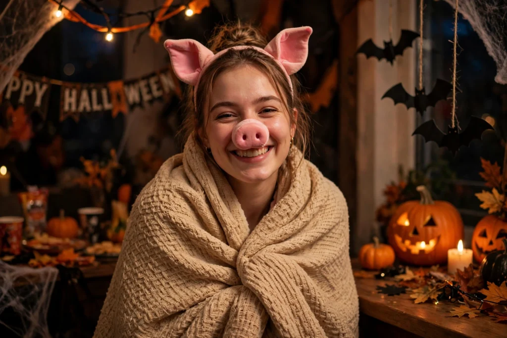 Pig in a blanket costume - funny Halloween costume idea