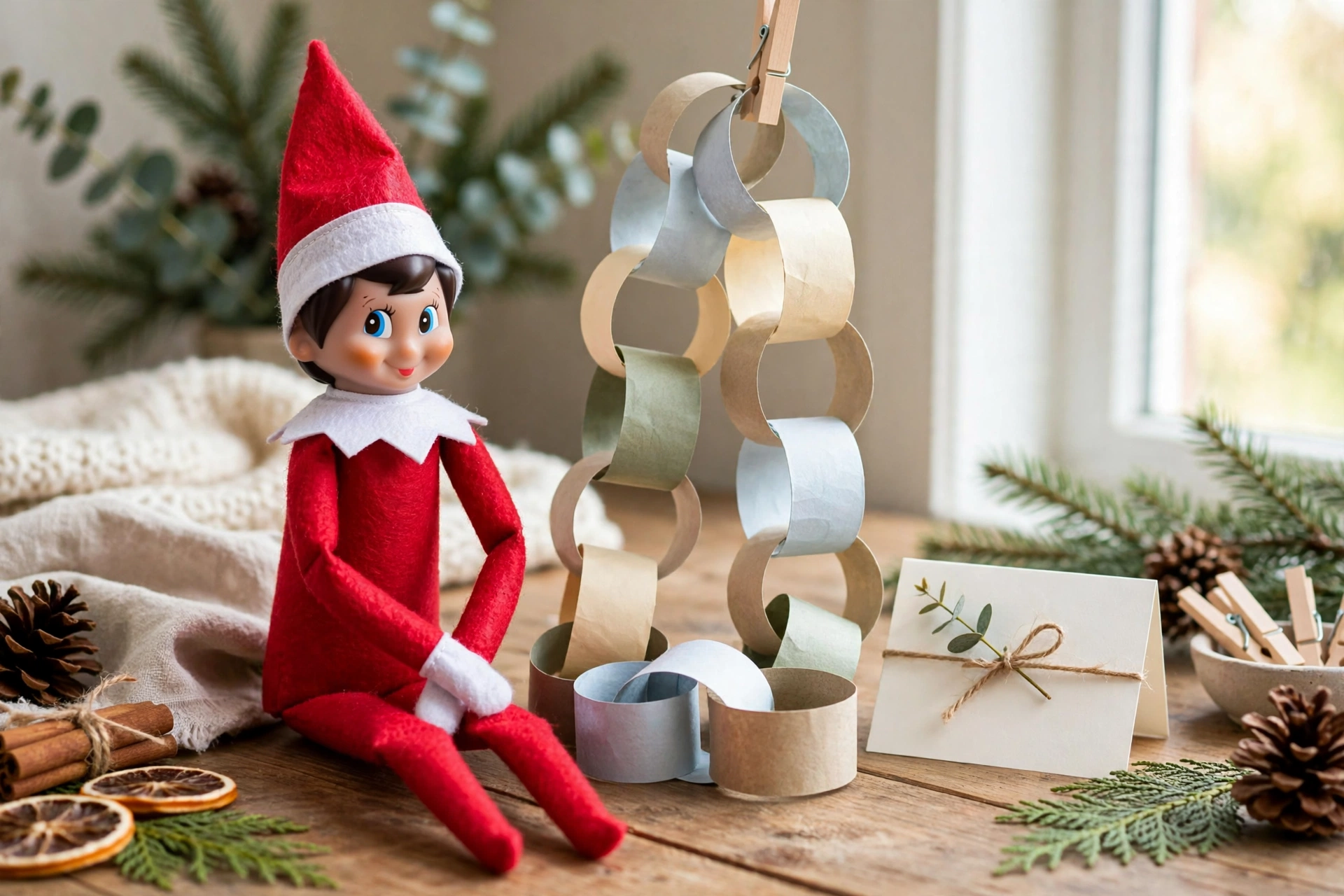 Countdown calendar kickoff elf arrival — elf on the shelf arrival idea