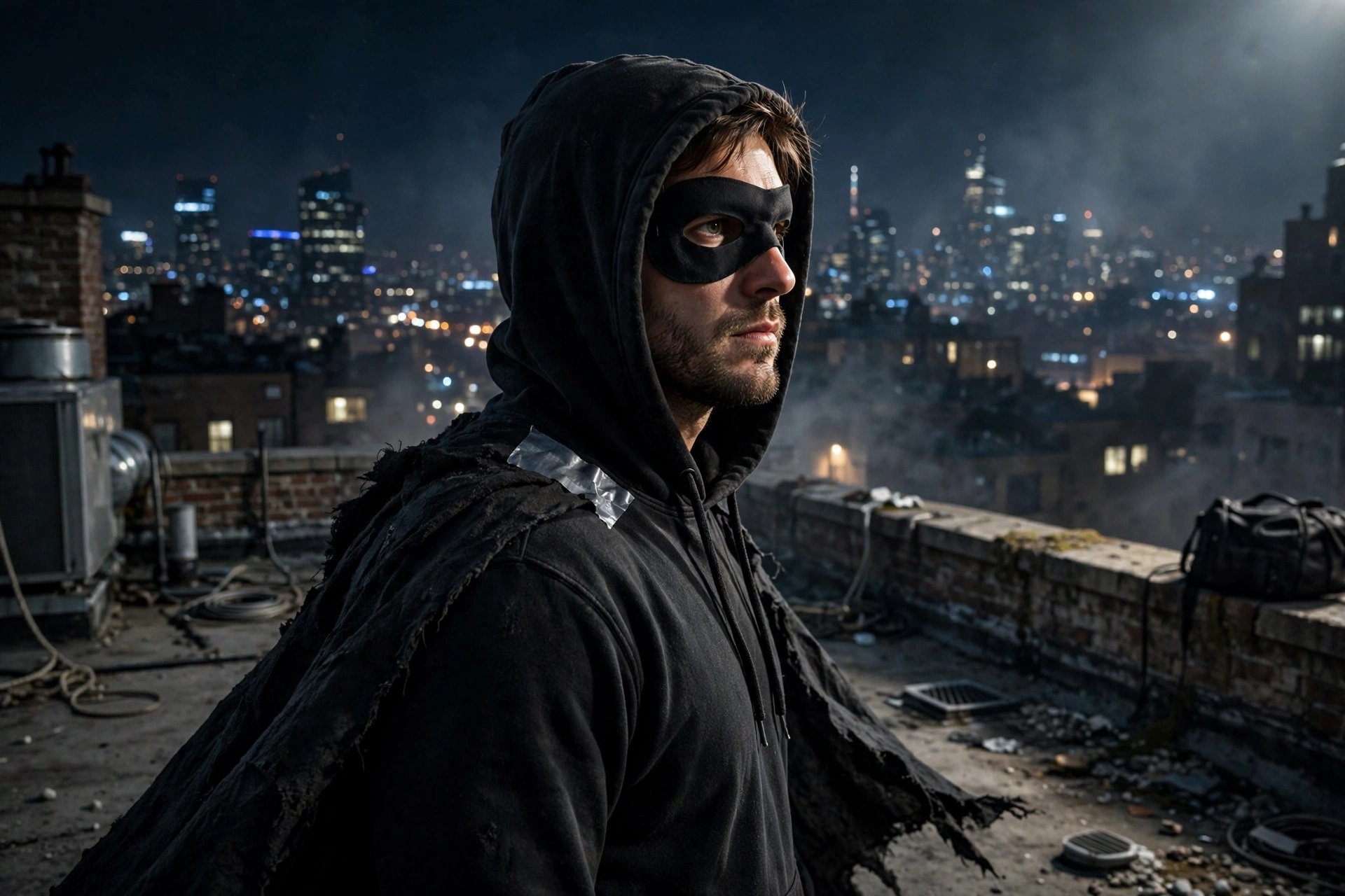 DIY caped crusader costume — Halloween costume idea for guys