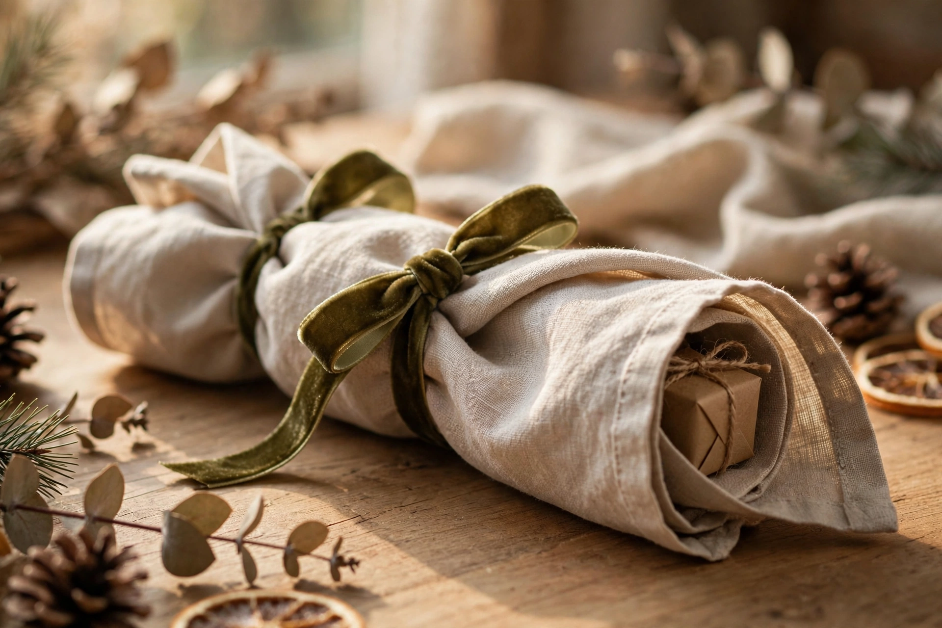 Christmas cracker napkin fold — Christmas napkin folding idea
