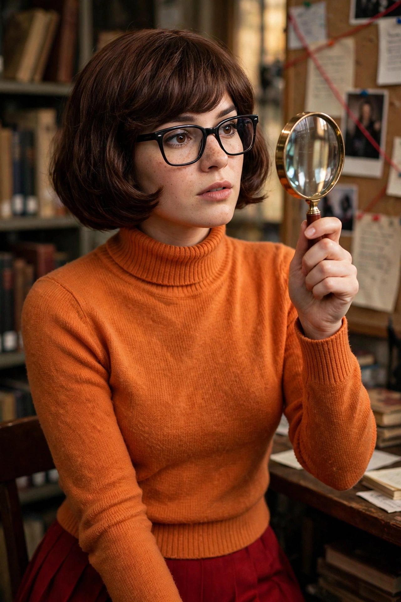 Velma Dinkley costume — brunette Halloween costume idea