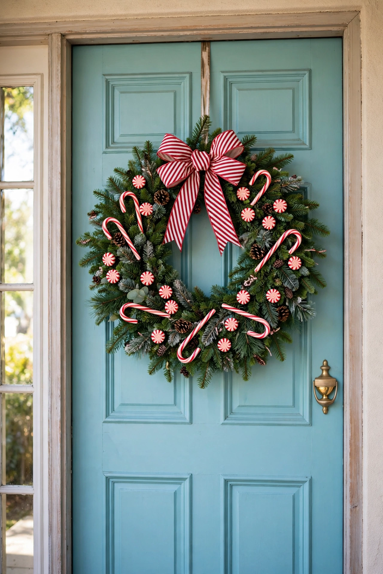 Peppermint candy wreath — Christmas wreath idea