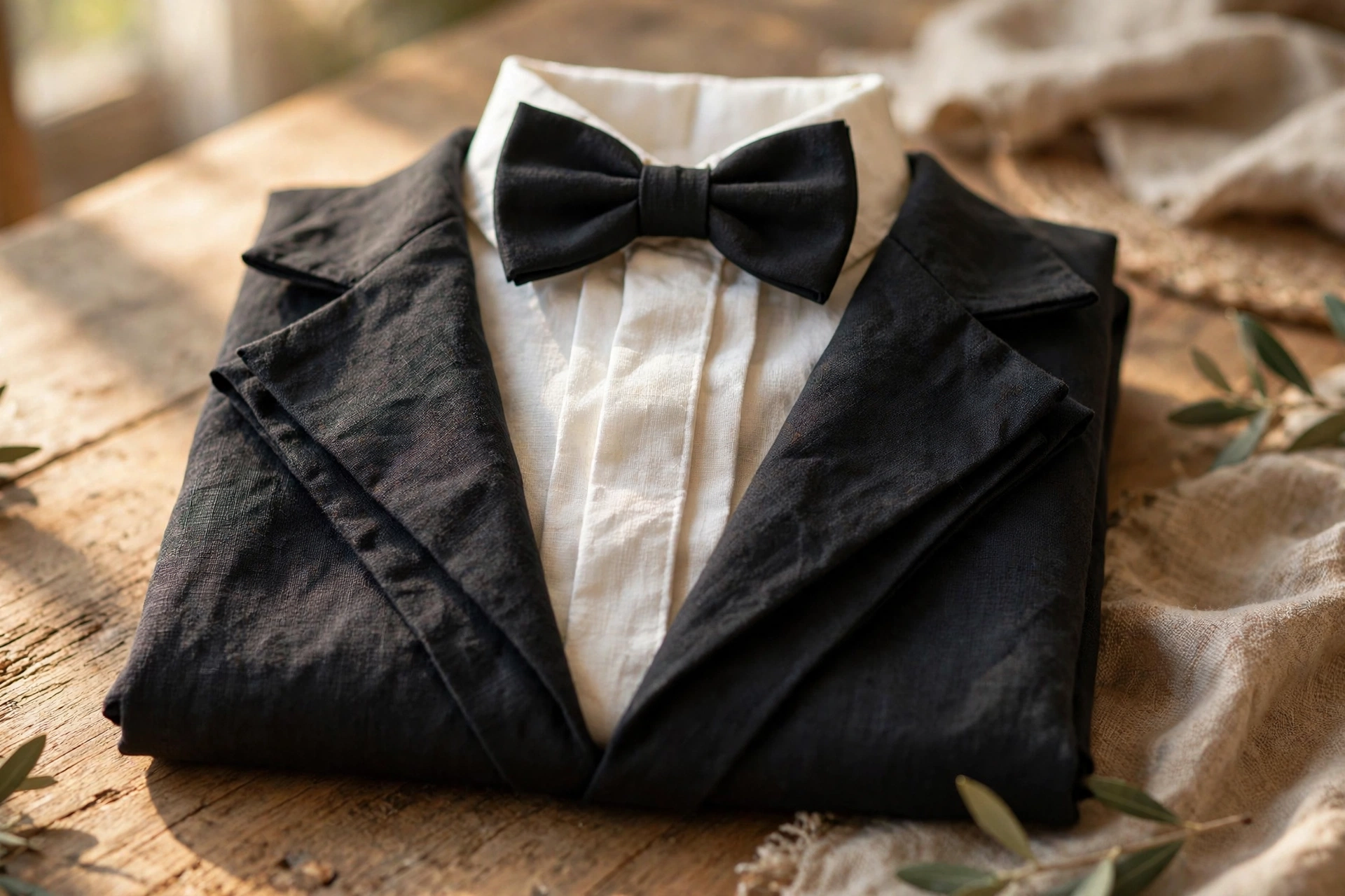 Tuxedo napkin fold — Christmas napkin folding idea