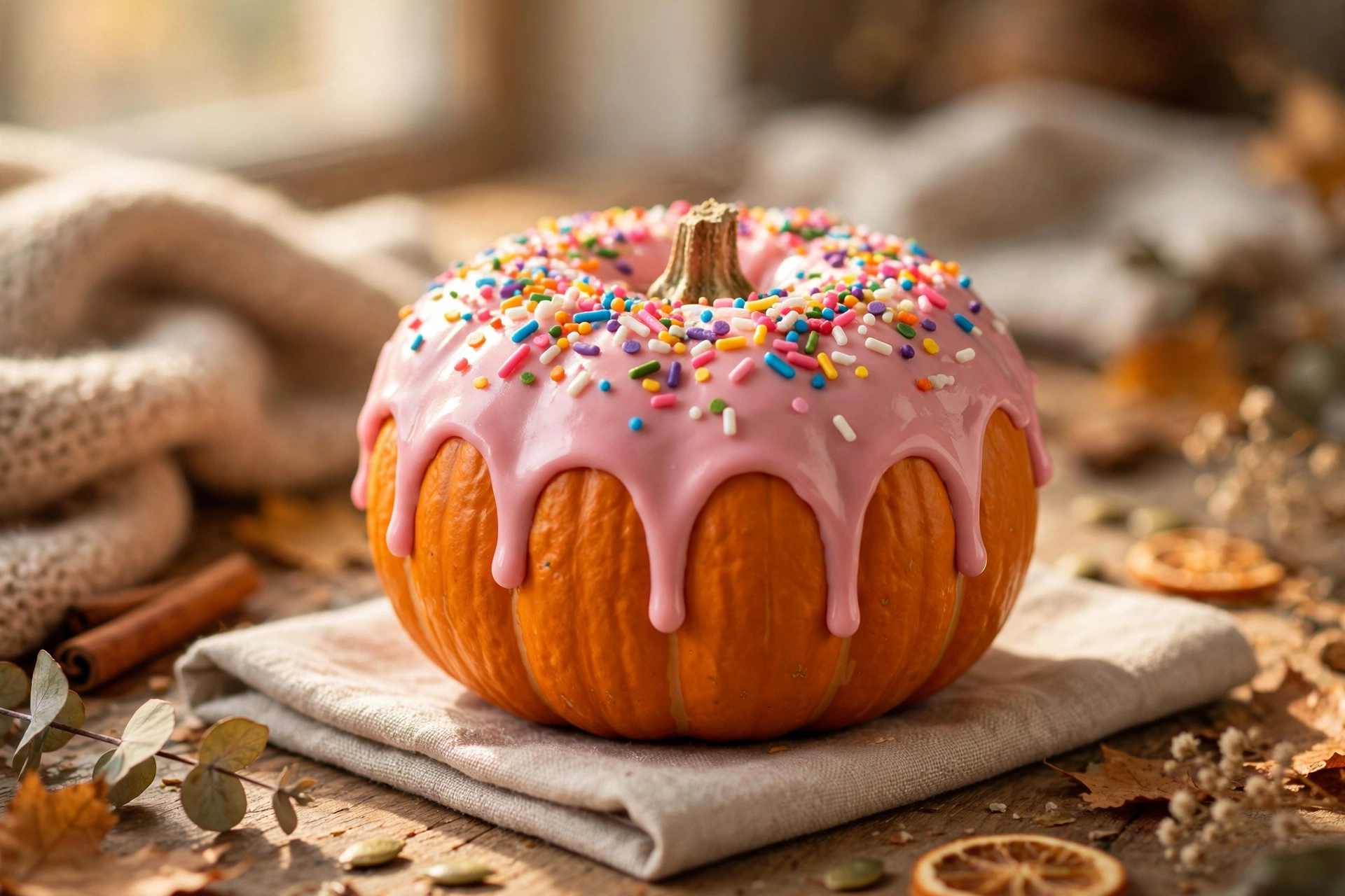 Donut mini pumpkins — mini pumpkin painting idea