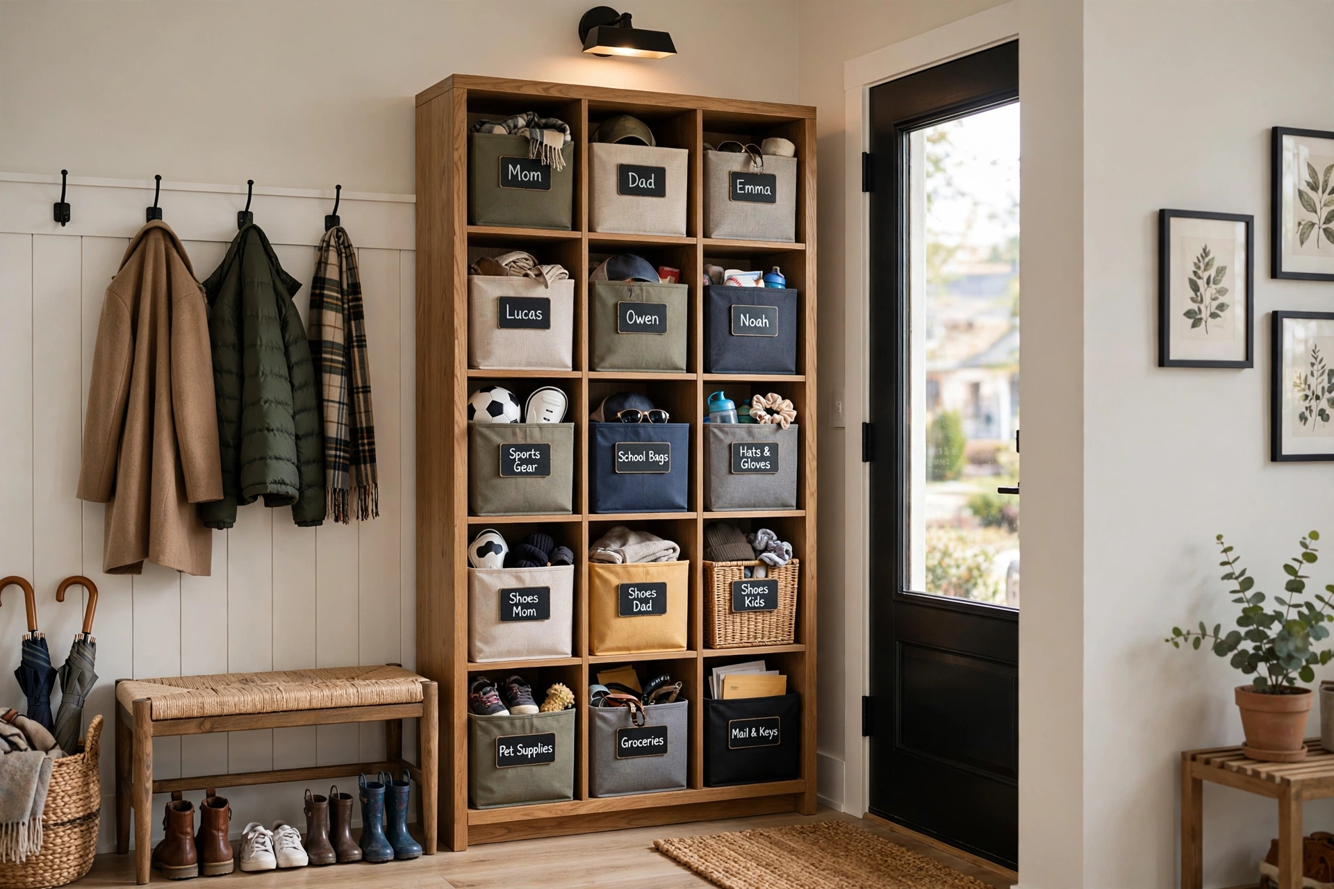 Family cubby tower — drop zone idea