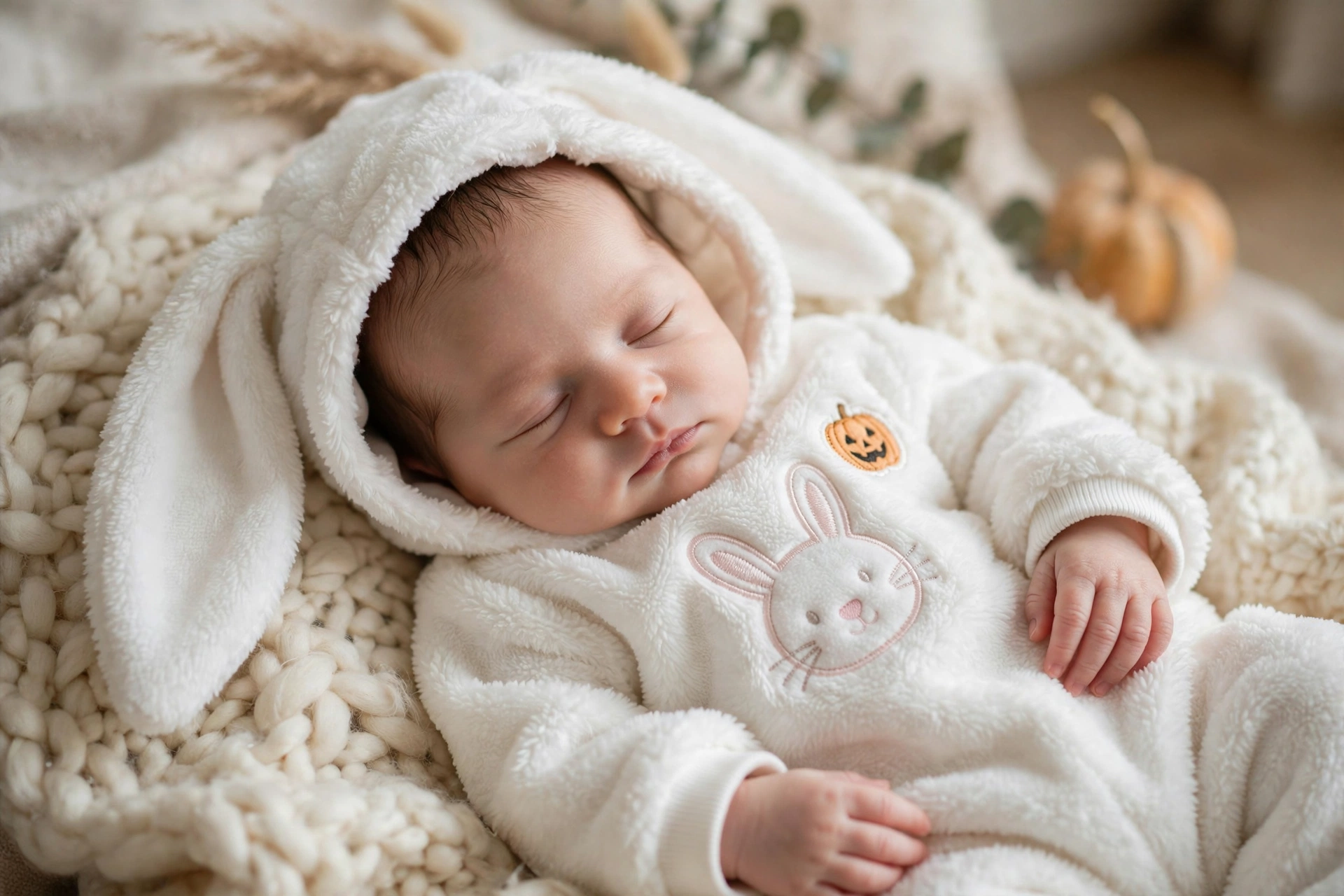 Bunny rabbit baby costume — baby's first Halloween costume idea