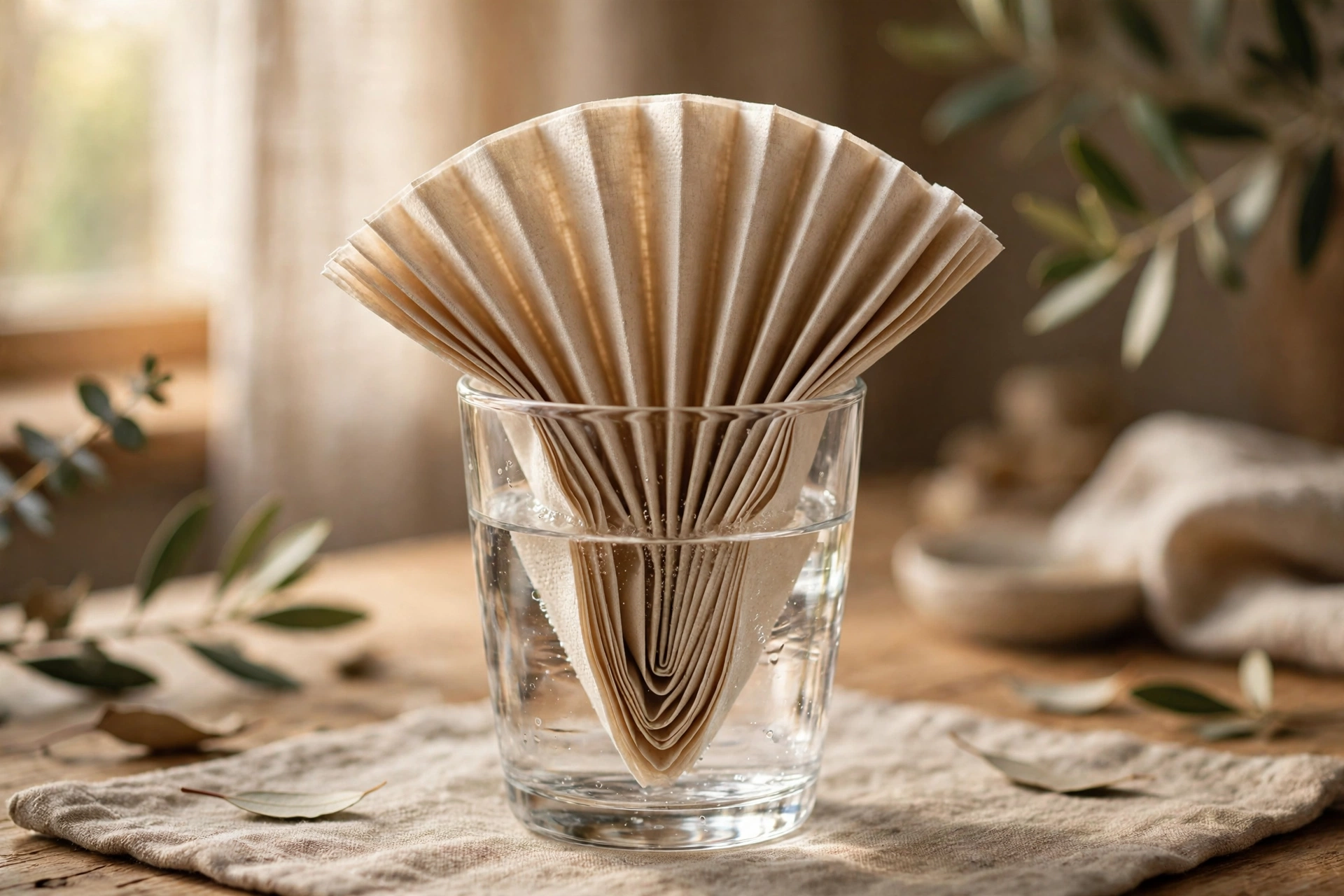 Standing fan napkin fold — Christmas napkin folding idea