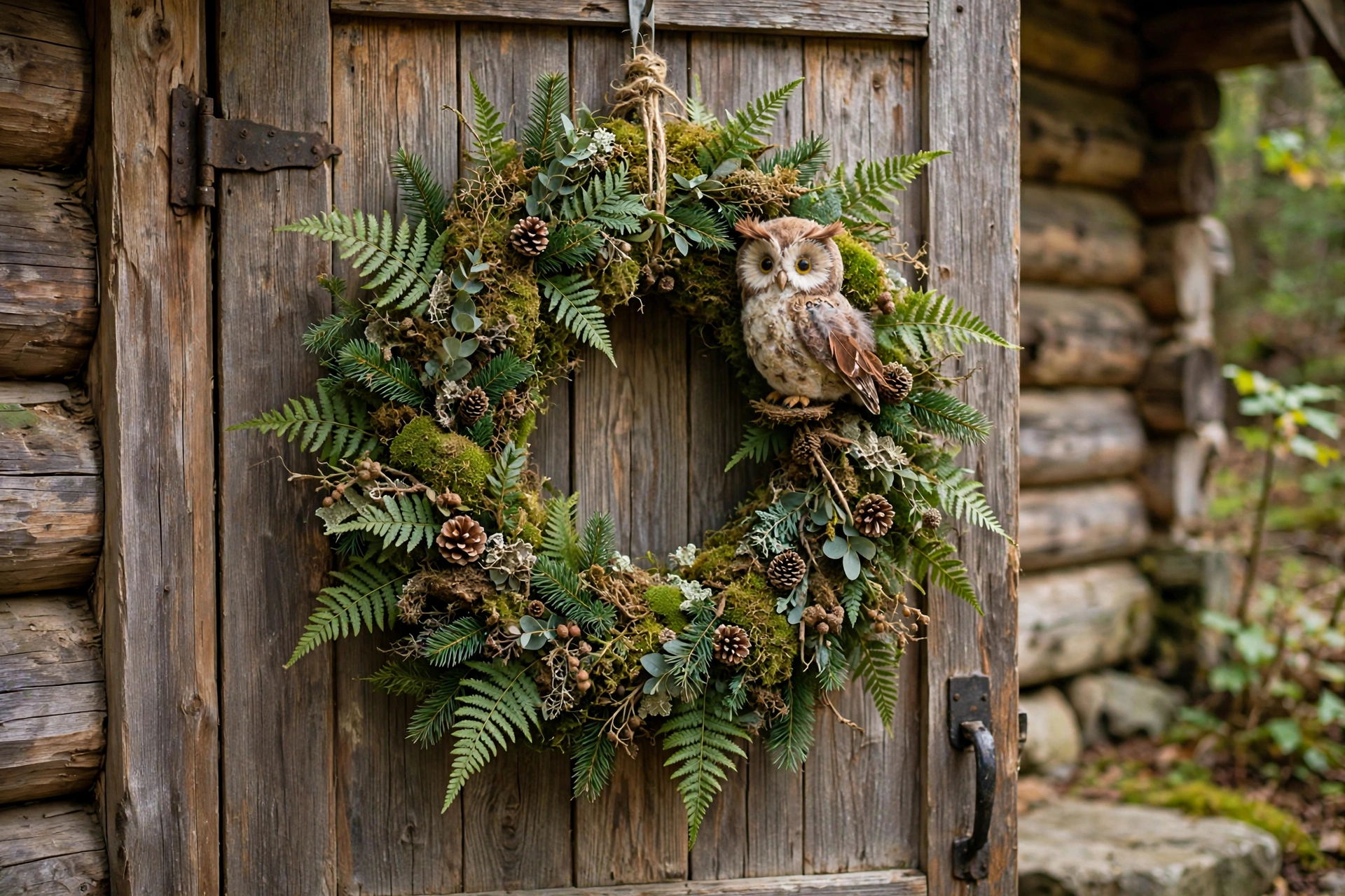 Woodland forest wreath — Christmas wreath idea