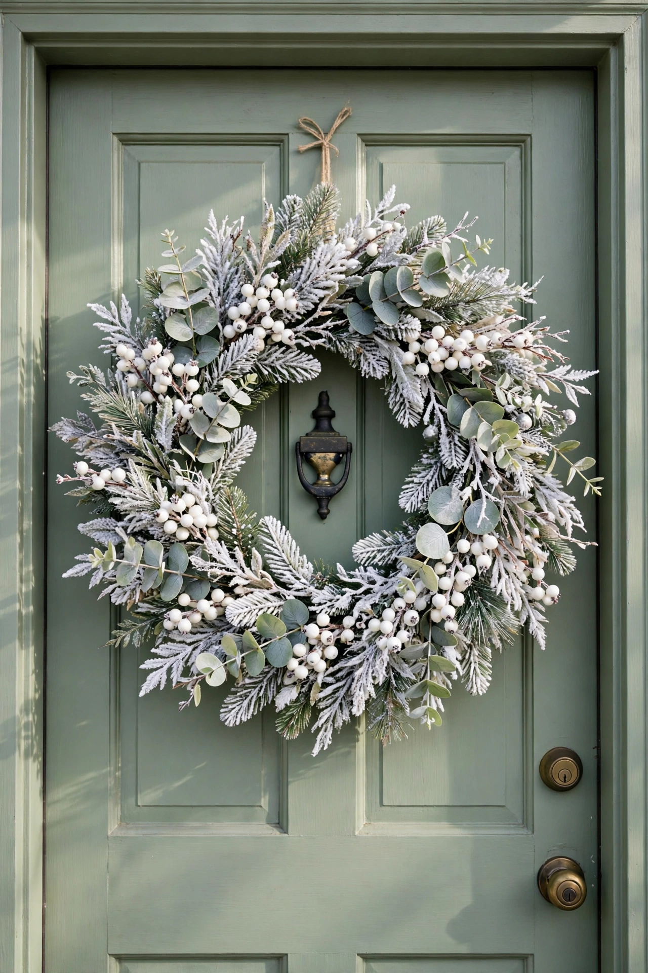 White berry winter wreath — Christmas wreath idea