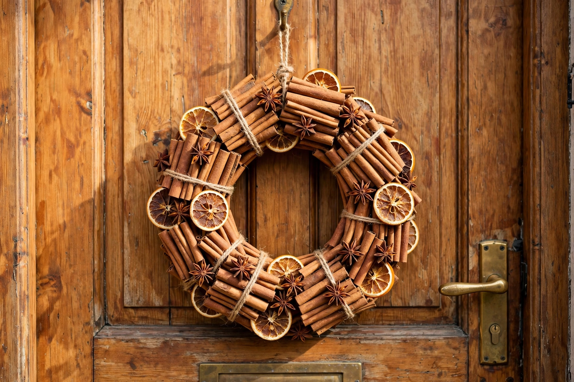 Cinnamon spice wreath — Christmas wreath idea