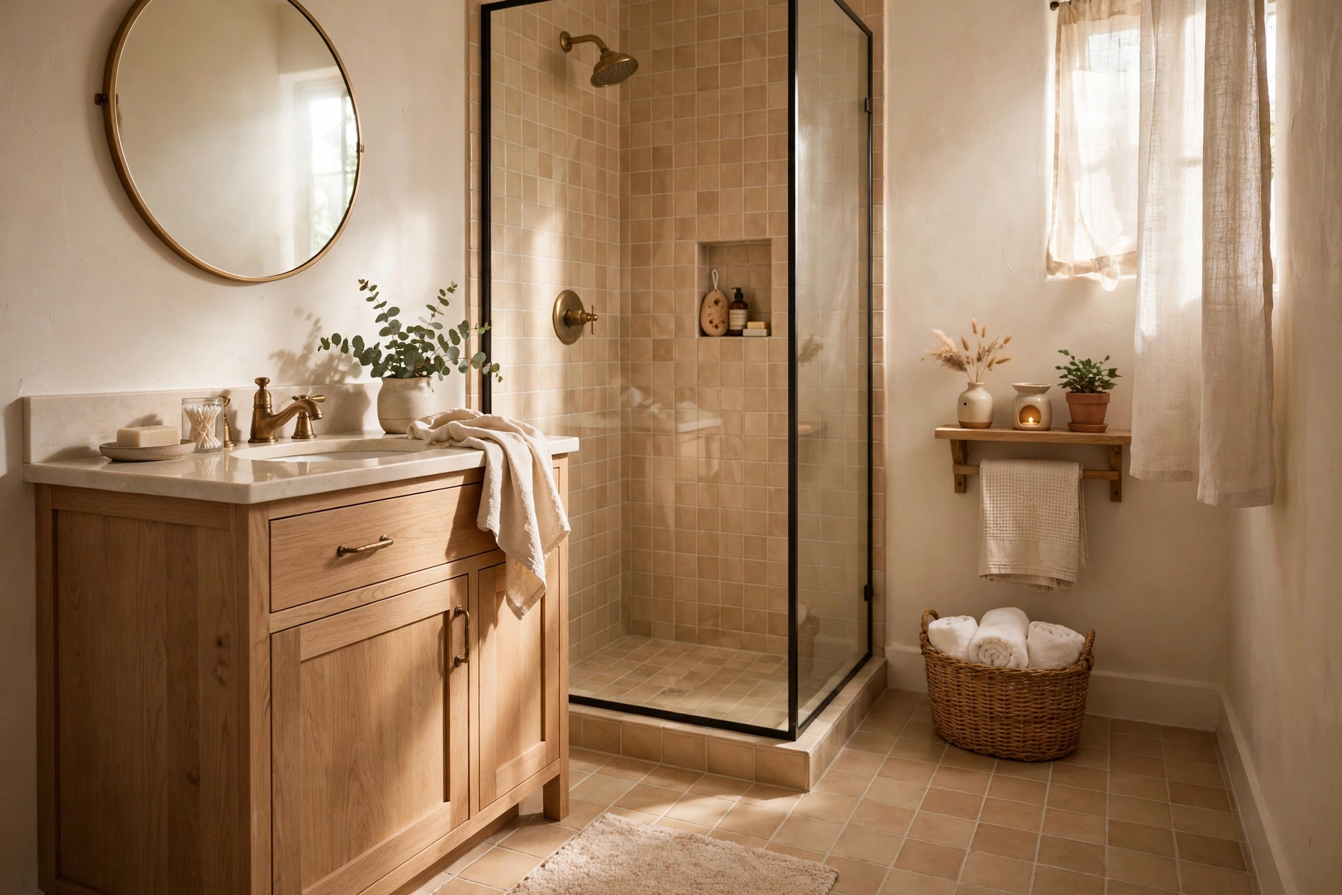Radiant heated floor — small bathroom idea