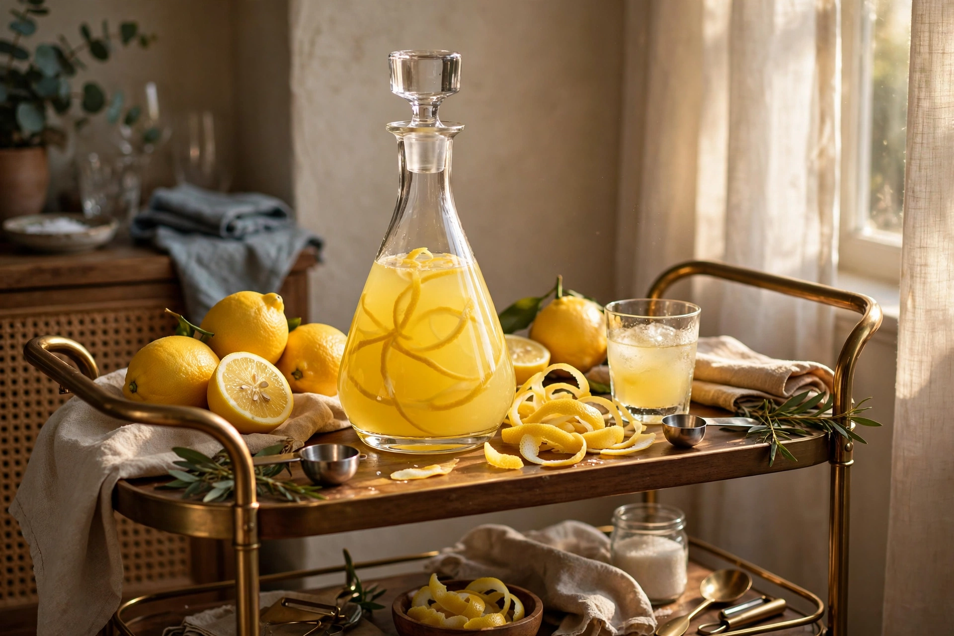 Infused limoncello bottle — homemade Christmas gift idea