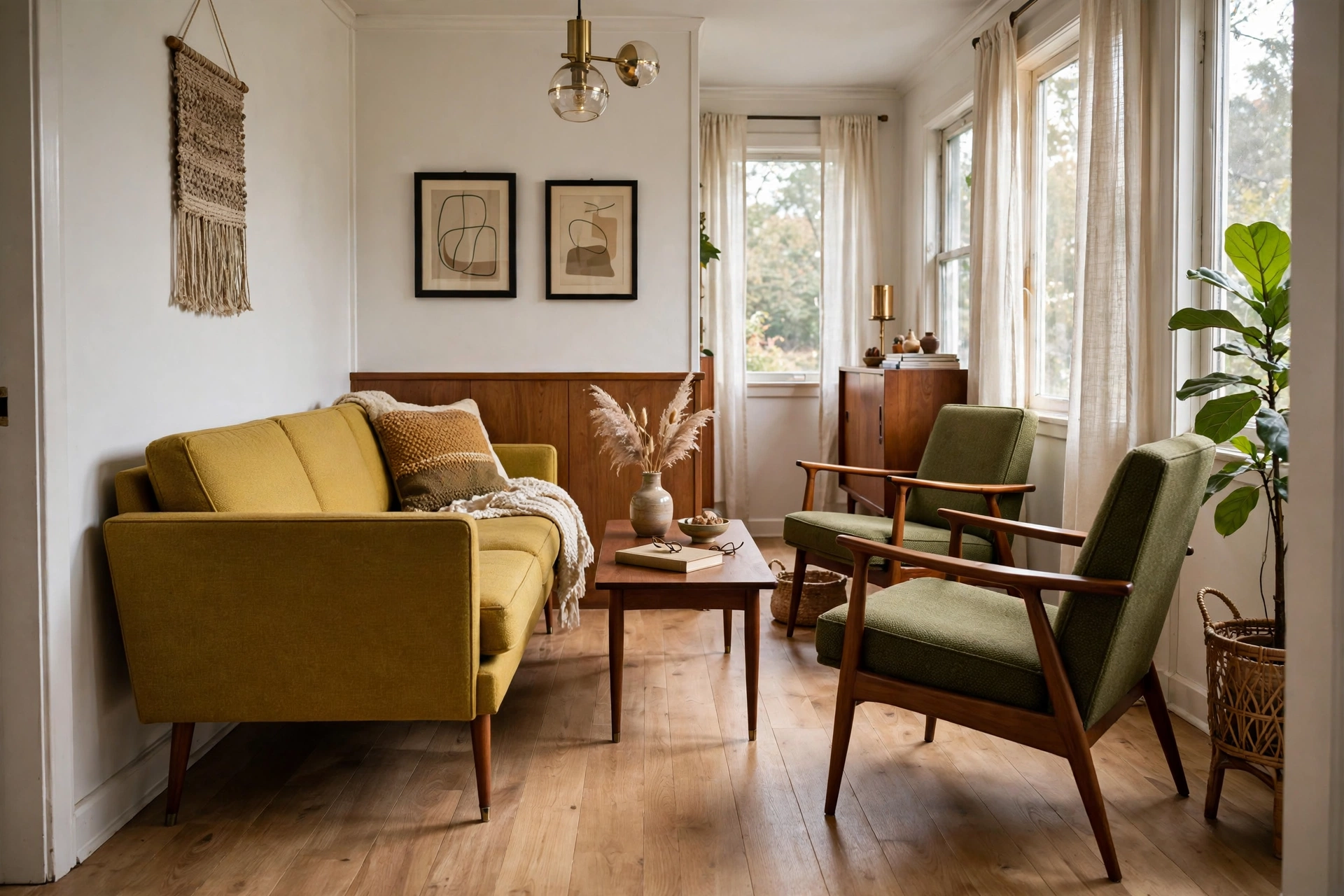 Leggy furniture that shows the floor — narrow living room idea
