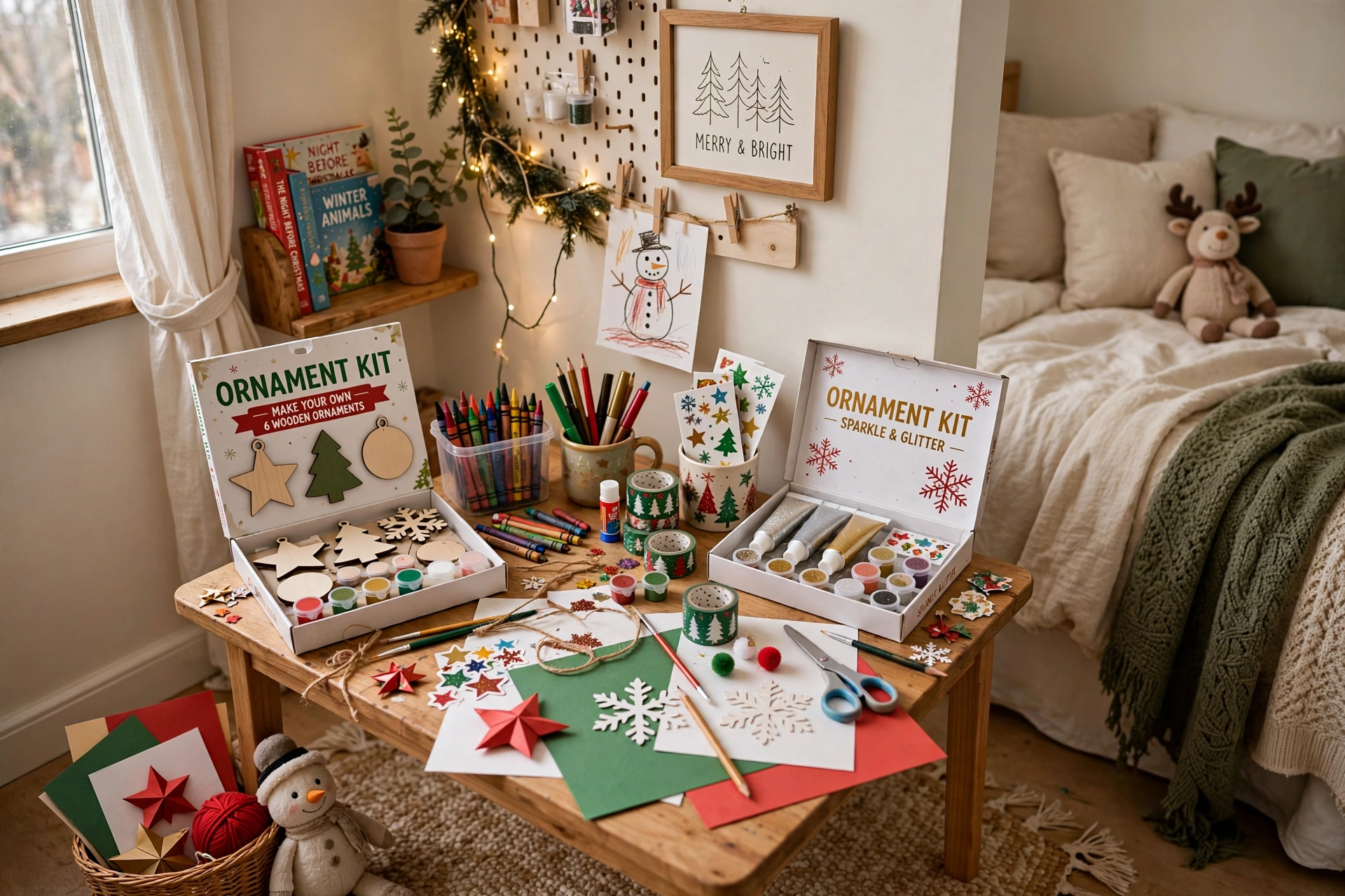 Christmas craft corner — Christmas bedroom idea for kids