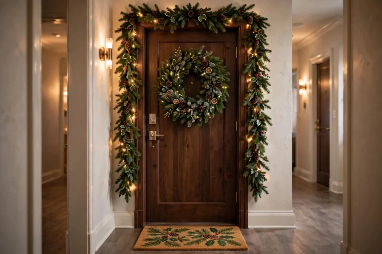 22 Apartment Christmas Door Decor Ideas for Small Spaces