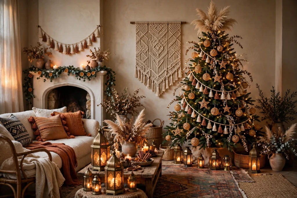 31 Boho Christmas Decor Ideas for a Free-Spirited Holiday Home featured boho christmas decor ideas