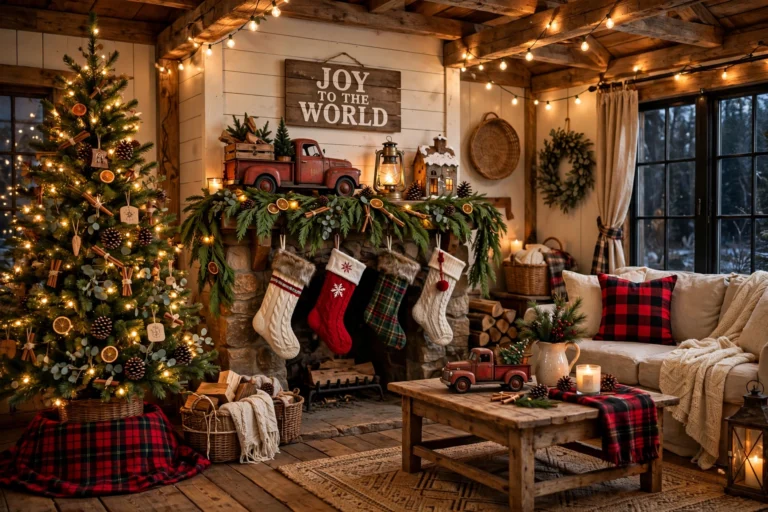 40 Christmas Farmhouse Decor Ideas Full of Rustic Charm