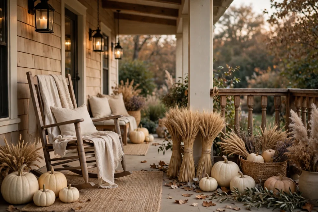featured neutral fall porch decor ideas