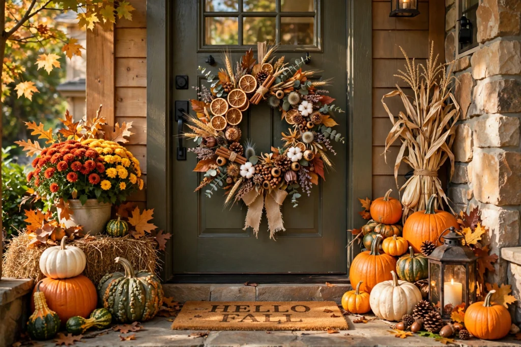 34 Unique Fall Wreath Ideas to Make Your Door Stand Out featured unique fall wreath ideas